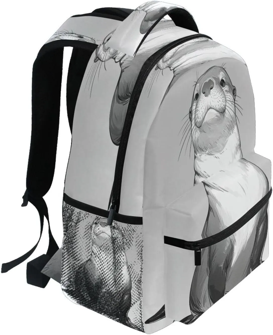 Cute Backpack for Men Women Fashion Personal Backpack with Chest Strap for College Work Peppers Style