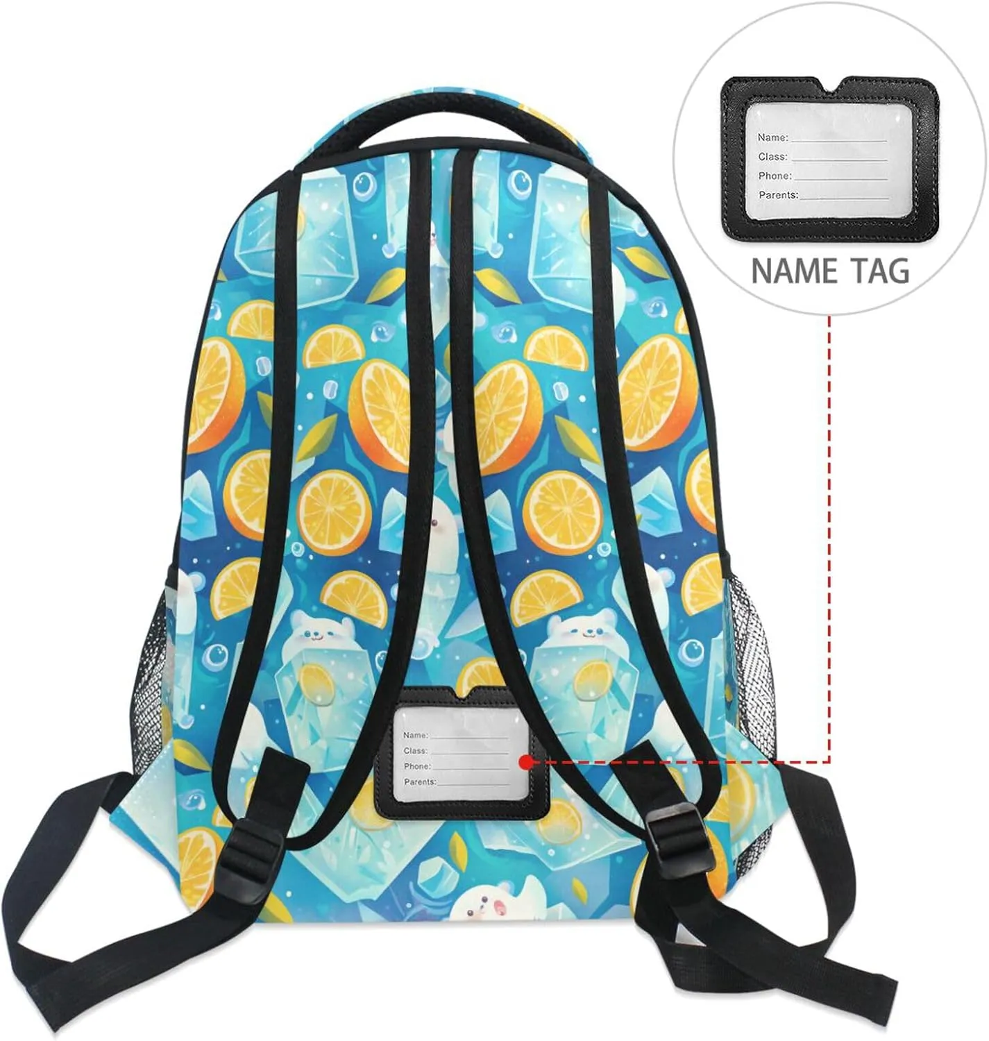 Cute Backpack for Teacher Nurse Fashion Personal Backpack with Chest Strap for College Work Lemons & Limes Style