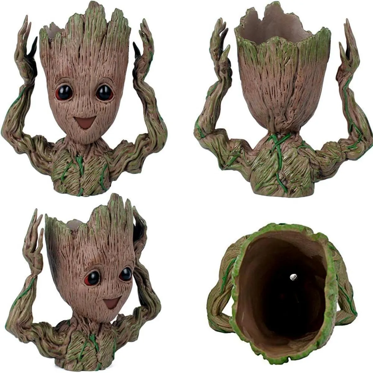 Cute Plant Pots, Smiley Planters for Indoor Plants and Succulents, with Drainage Hole, Mini Flowerpot Decor Idea for Kids Mother Lovers