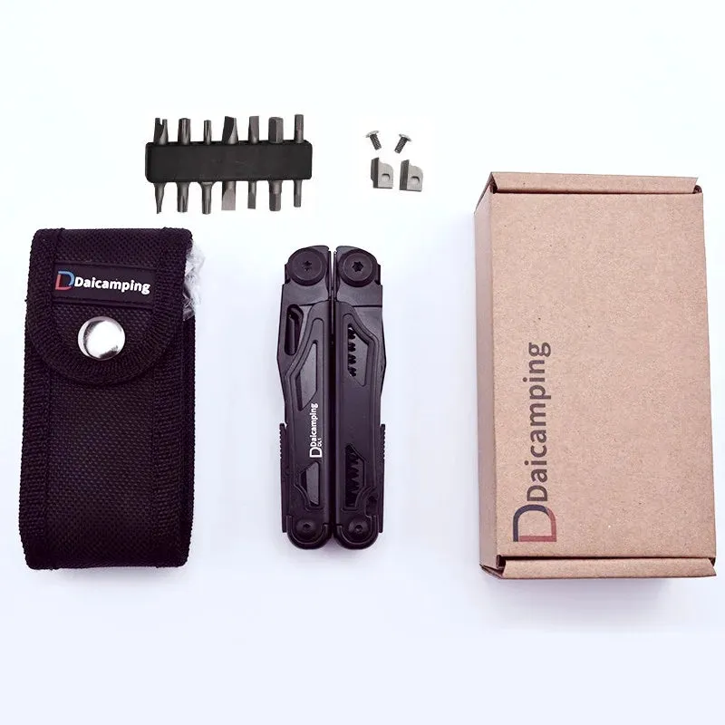 DAICAMPING DL1 Multifunctional Folding Knife and Pliers with Extra Cutter and Screwdriver Set