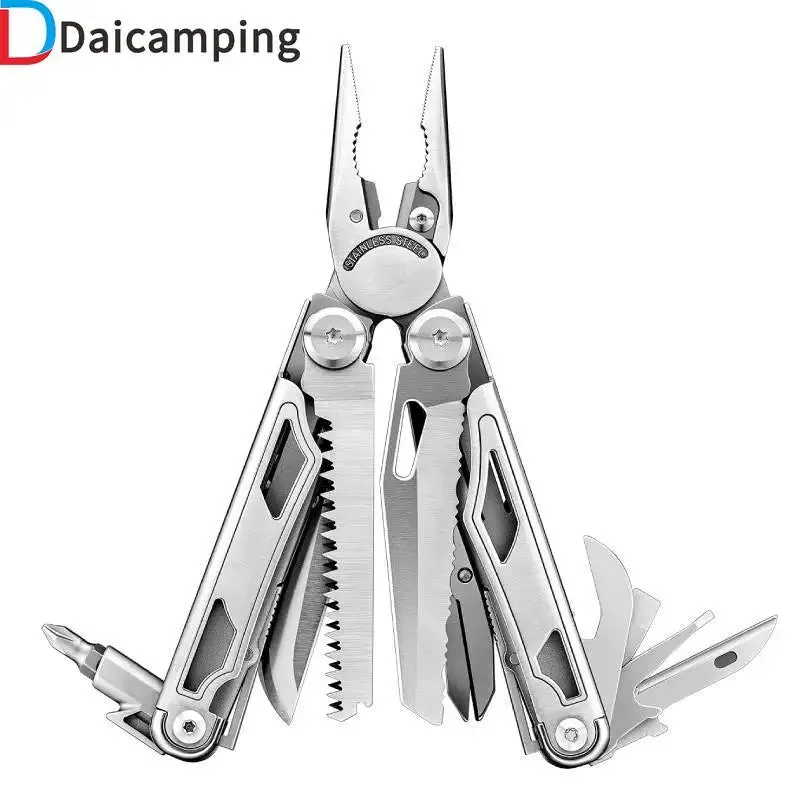 DAICAMPING DL1 Multifunctional Folding Knife and Pliers with Extra Cutter and Screwdriver Set