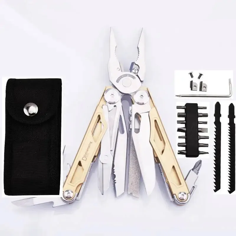 DAICAMPING DL30 Replaceable Part Knife Multi-Tool with Pliers, Scissors, and Survival Gear