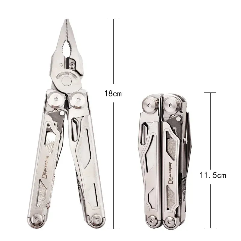DAICAMPING DL30 Replaceable Part Knife Multi-Tool with Pliers, Scissors, and Survival Gear