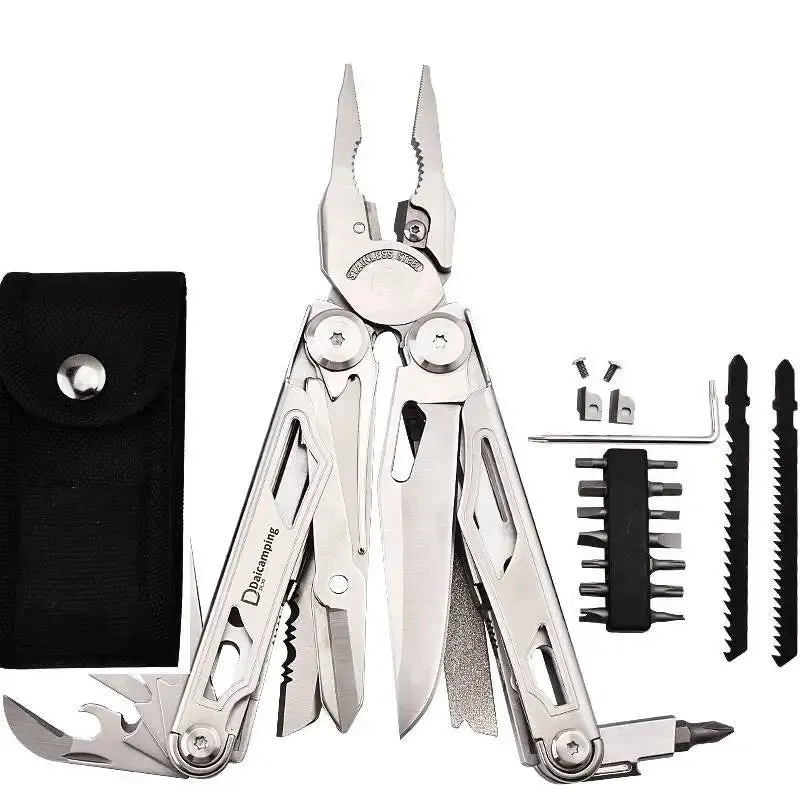 DAICAMPING DL30 Replaceable Part Knife Multi-Tool with Pliers, Scissors, and Survival Gear