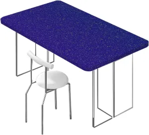 Dark Blue Elastic Fitted Tablecloths, Constellation Planets Coordinates of Celestial Picnic Table Tablecloth Covers Set for Picnics Indoor and Outdoor Dining Astrology Fits up 5 Foot Tables
