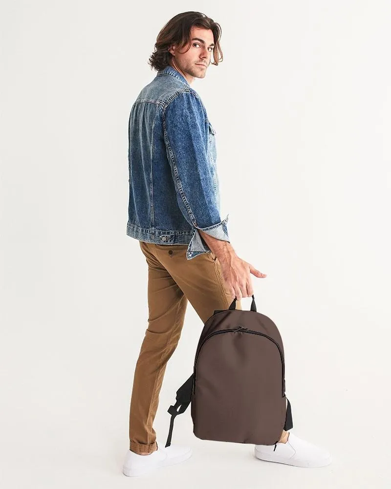 Dark Red Brown Waterproof Backpack | Dark Pale Pastel Red Brown | C0M30Y30K80