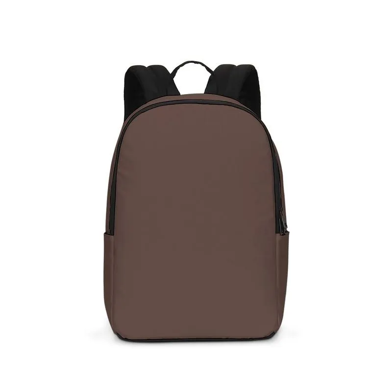 Dark Red Brown Waterproof Backpack | Dark Pale Pastel Red Brown | C0M30Y30K80
