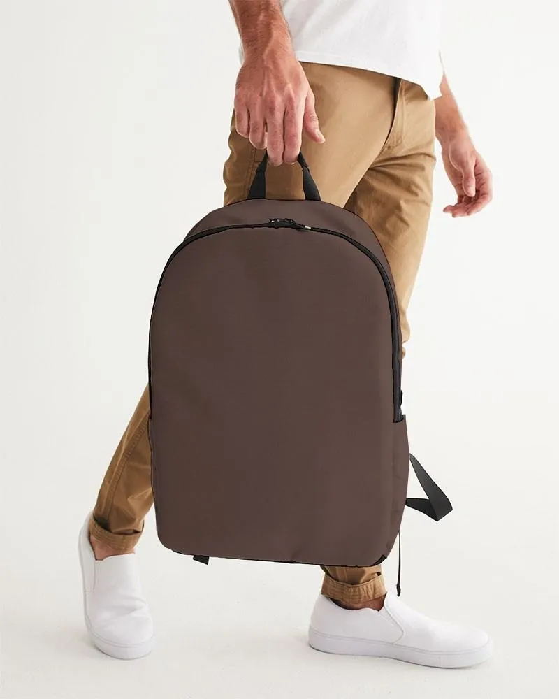 Dark Red Brown Waterproof Backpack | Dark Pale Pastel Red Brown | C0M30Y30K80