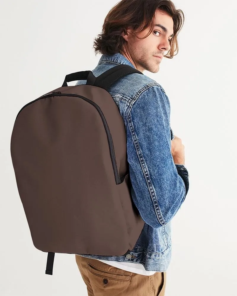 Dark Red Brown Waterproof Backpack | Dark Pale Pastel Red Brown | C0M30Y30K80