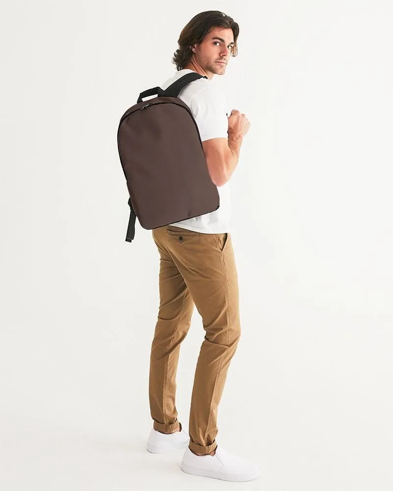 Dark Red Brown Waterproof Backpack | Dark Pale Pastel Red Brown | C0M30Y30K80