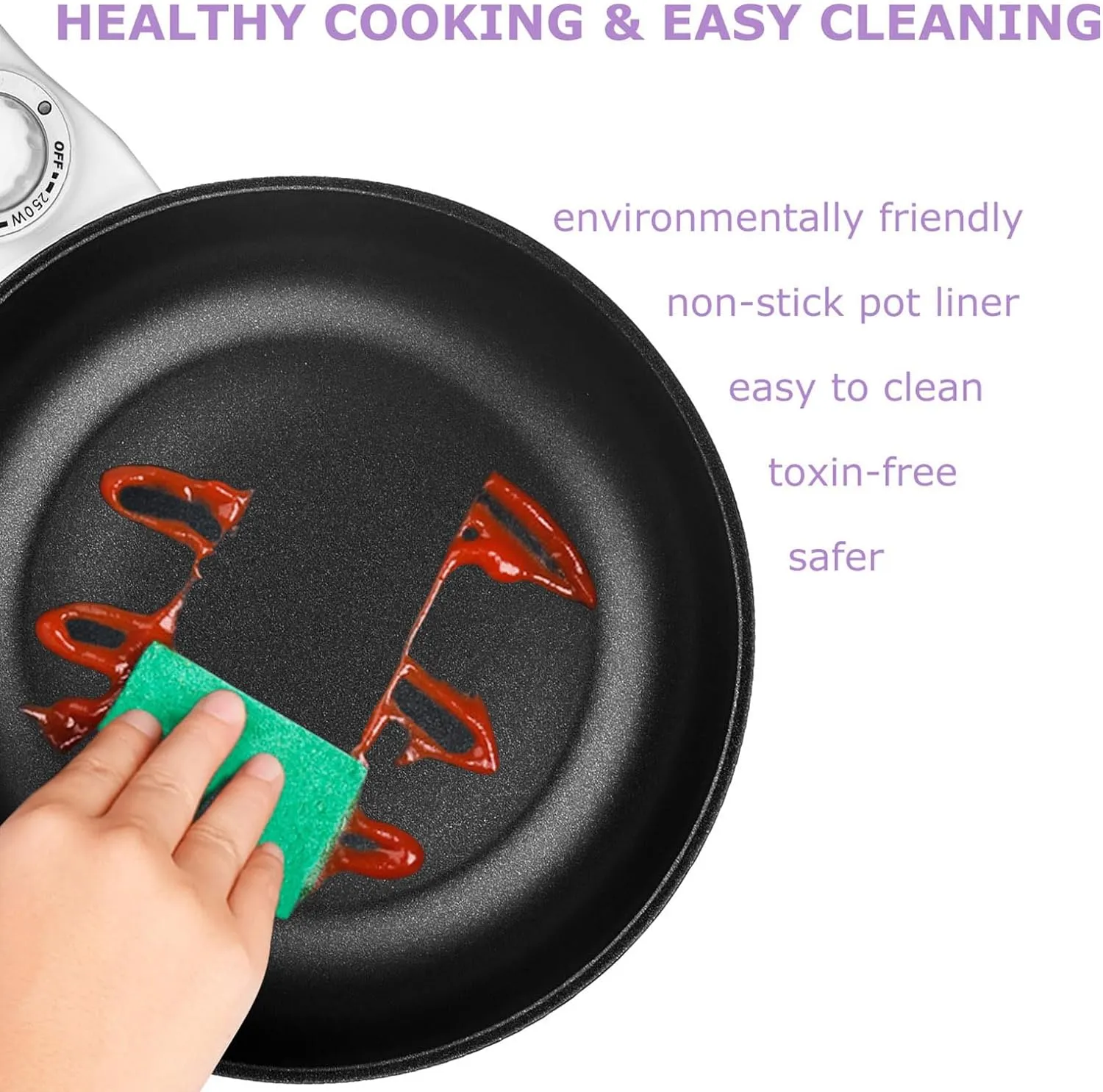 Dezin Hot Pot Electric with Steamer Upgraded, Non-Stick Sauté Pan, Rapid Noodles Electric Pot, 1.5L Mini Pot for Steak, Egg, Fried Rice, Ramen, Oatmeal, Soup with Power Adjustment