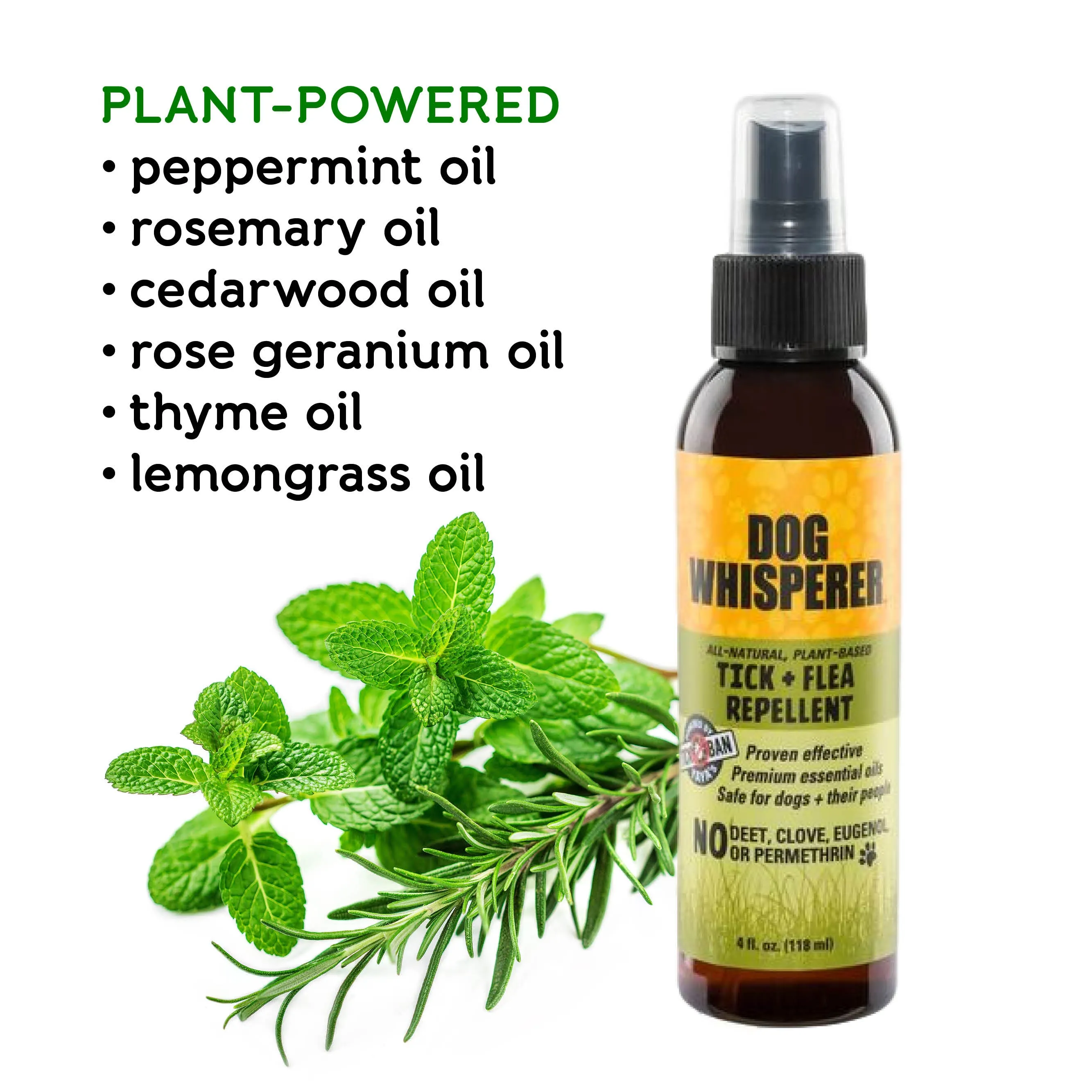 Dog Whisperer® Tick  Flea Natural Repellent Spray 4 oz