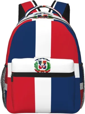 Dominican Republic Backpack, suitable for light travel, daily multi-purpose bag, suitable for commuting, cycling, work
