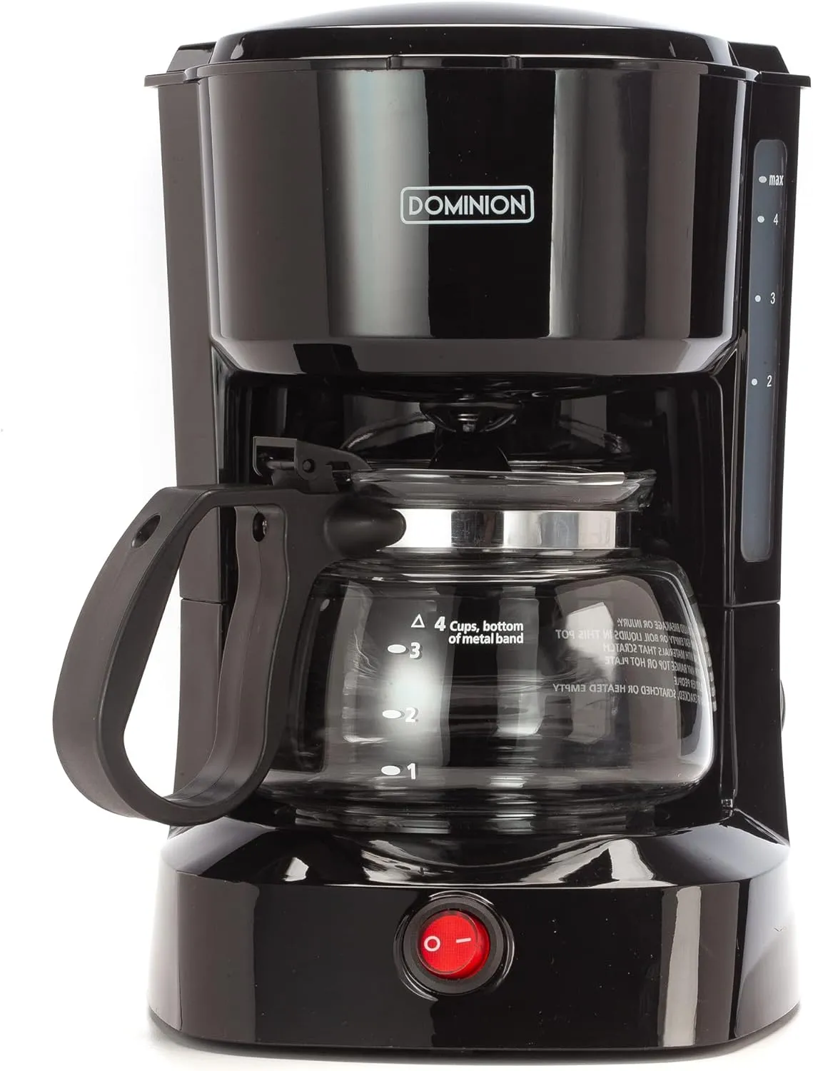 Dominion 4-Cup Coffeemaker Compact Coffee Pot Brewer Machine, Quiet with On/Off LED Indicator Light, Auto Pause Feature, Easy Anti-drip Coffeemaker & Removable Filter Basket for Office/Home