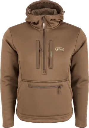 Drake Waterfowl Men's Ultimate Wader 1/4 Zip Hunting Warming Sherpa-Lined Breathable Water Repellent 4-Way Stretch Hoodie