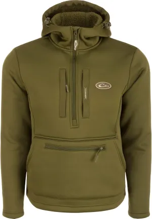 Drake Waterfowl Men's Ultimate Wader 1/4 Zip Hunting Warming Sherpa-Lined Breathable Water Repellent 4-Way Stretch Hoodie