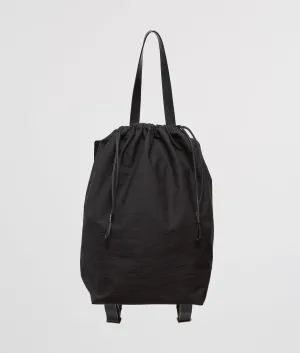 Draw Backpack in Black Crinkle