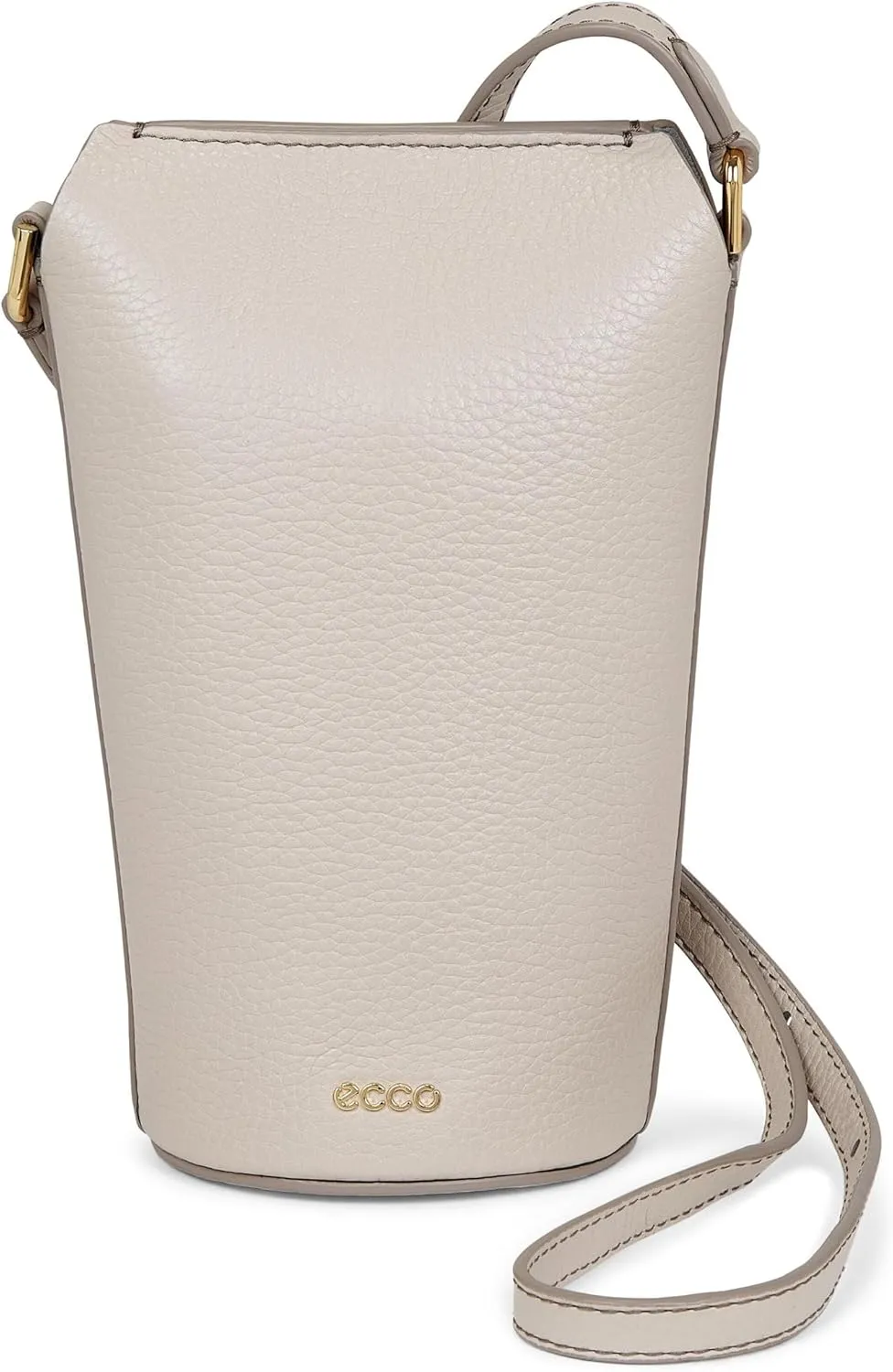 ECCO Pot Bag, Taupe Pebbled Leather