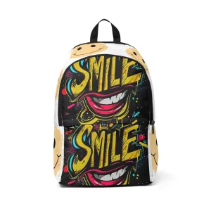 Eco-friendly Gear, Smiley Use, School Trendy, - Everyday Eco-Friendly, Fun, Unisex Gift Backpack Face Colorful Localized shipping Unique