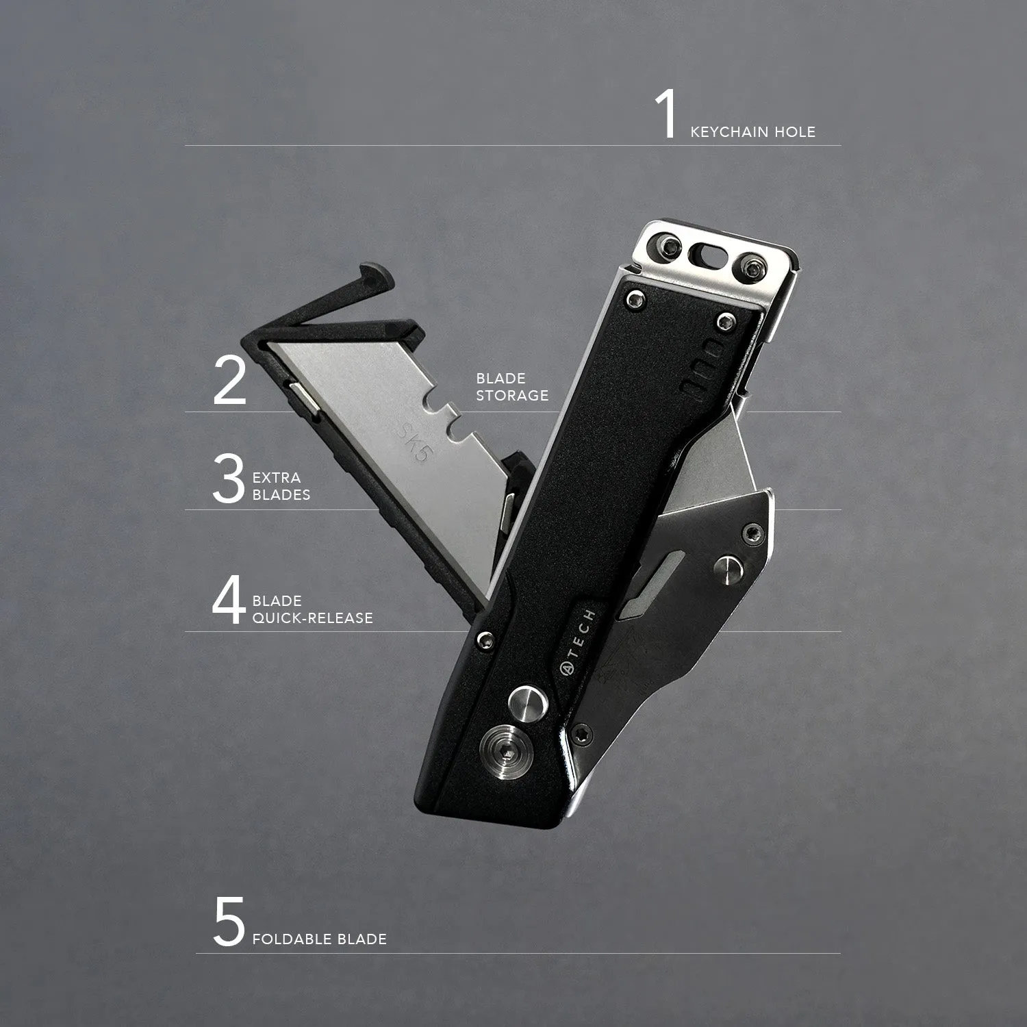 EDC Utility Knife with Blade Storage