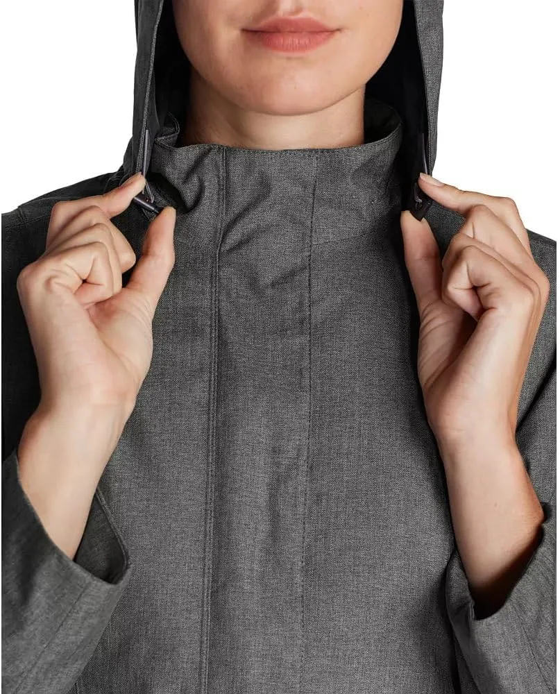 Eddie Bauer Women's Girl on the Go Insulated Waterproof Trench Coat