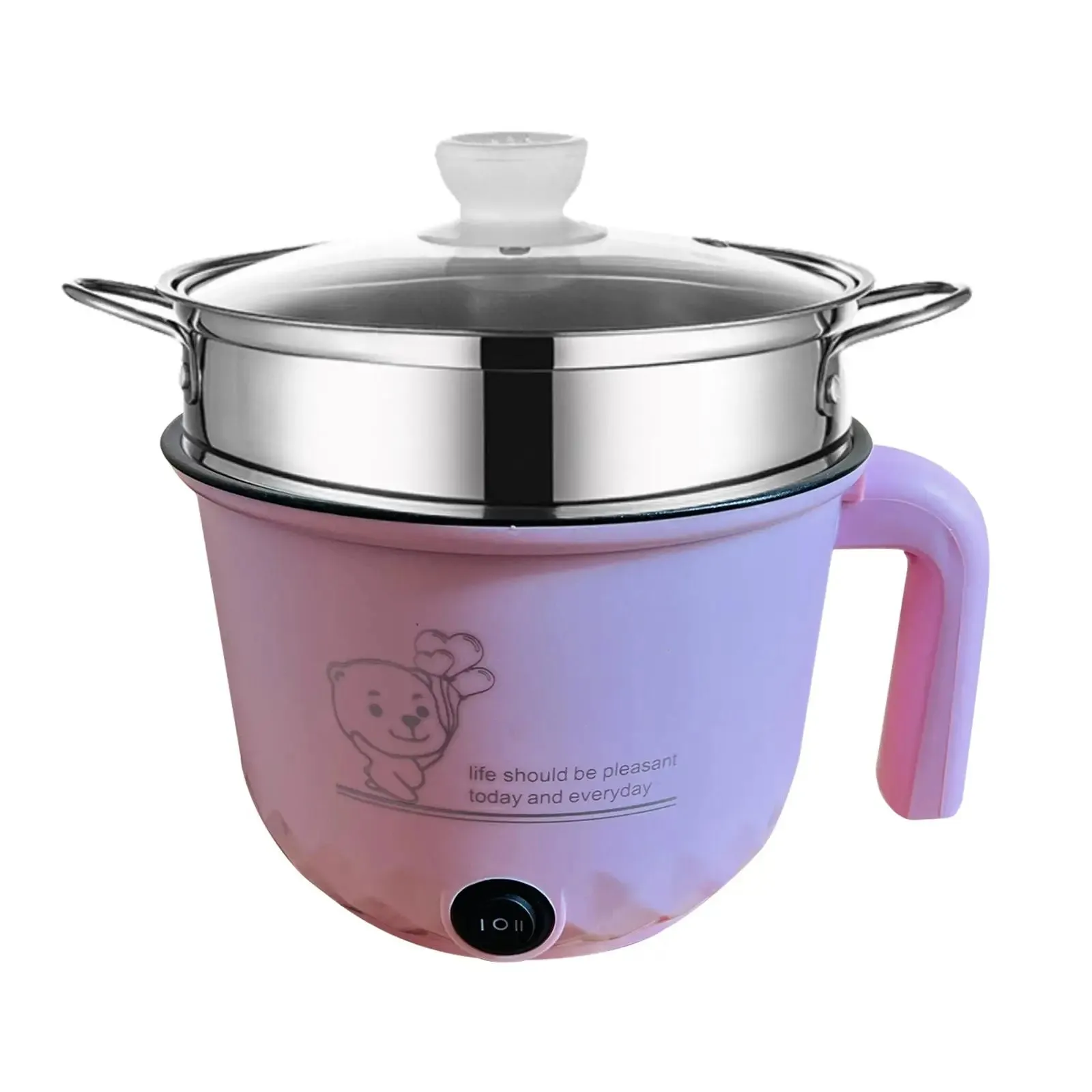 Electric Hot Pot Nonstick 1.8L Kitchen Cooking Appliances for Eggs Fry Ramen