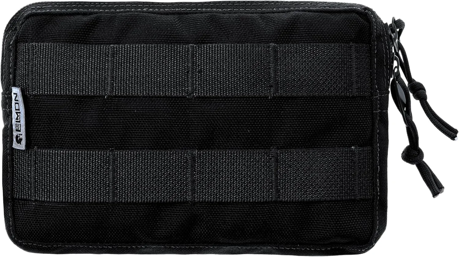 ELMON General Utility Pouch Small - MOLLE Compatible Compact Tactical Storage with 2 Front MOLLE Raws (Black, One Size)