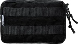 ELMON General Utility Pouch Small - MOLLE Compatible Compact Tactical Storage with 2 Front MOLLE Raws (Black, One Size)