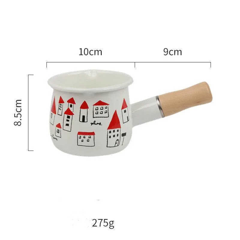 Enamel Milk Mini Enamel Pot Induction Cooker  Flame