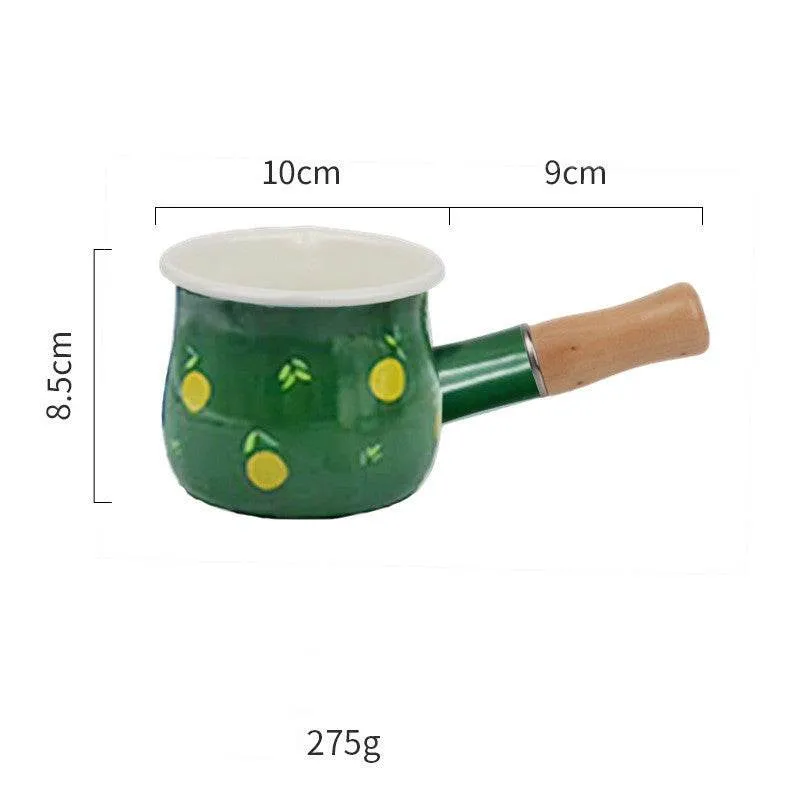 Enamel Milk Mini Enamel Pot Induction Cooker  Flame