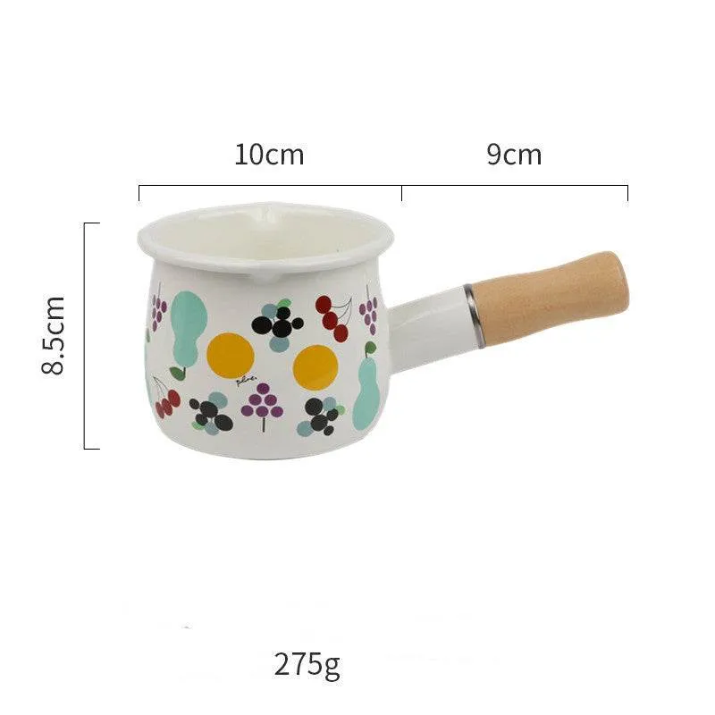 Enamel Milk Mini Enamel Pot Induction Cooker  Flame