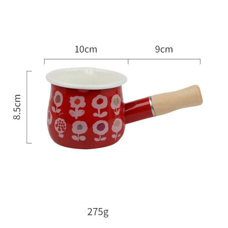 Enamel Milk Mini Enamel Pot Induction Cooker  Flame