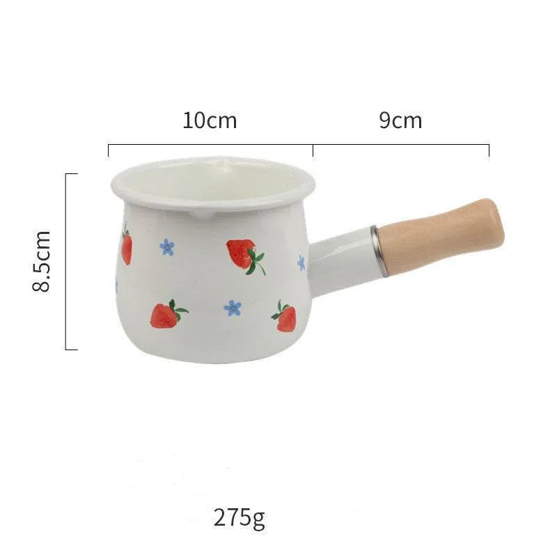 Enamel Milk Mini Enamel Pot Induction Cooker  Flame