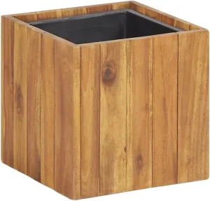 Enhance Your Garden with Weather-Resistant Raised Bed Planter, Solid Acacia Wood, Open Bottom for Drainage, Brown