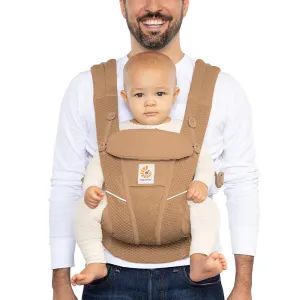 Ergobaby Omni Breeze All Carry Positions Breathable Mesh Baby Carrier with Enhanced Lumbar Support & Airflow (7-45 Lb), Camel Brown