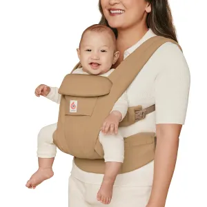 Ergobaby Omni Deluxe All Carry Positions Breathable Cotton Baby Carrier with Enhanced Lumbar Support and Lightweight Comfort, Newborn to Toddler, (Holds 7-45 lbs), Camel