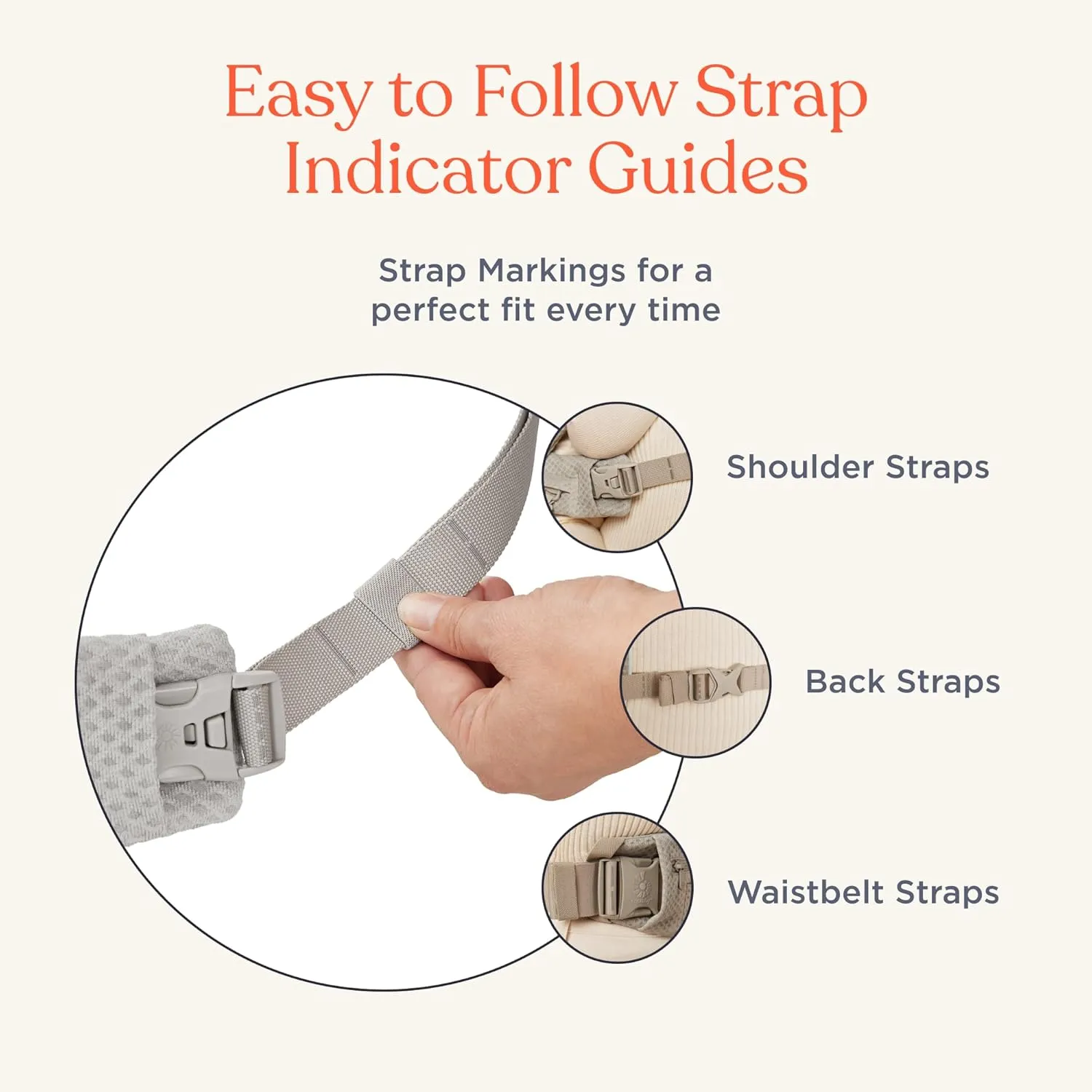 Ergobaby Omni Deluxe All Carry Positions Breathable Linen Baby Carrier with Enhanced Lumbar Support and Lightweight Comfort, Newborn to Toddler, (Holds 7-45 lbs), Natural Linen