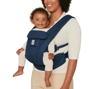 Ergobaby Omni Deluxe All Carry Positions Breathable Mesh Baby Carrier with Enhanced Lumbar Support & Airflow, Newborn to Toddler, (Holds 7-45 lbs), Midnight Blue
