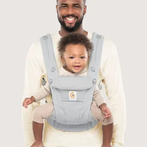 Ergobaby Omni Dream All Carry Positions SoftTouch Cotton Baby Carrier with Enhanced Lumbar Support (7-45 Lb), Pearl Grey