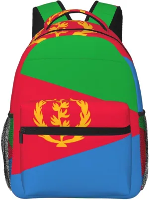 Eritrean flag Backpack, suitable for light travel, daily multi-purpose bag, suitable for commuting, cycling, work