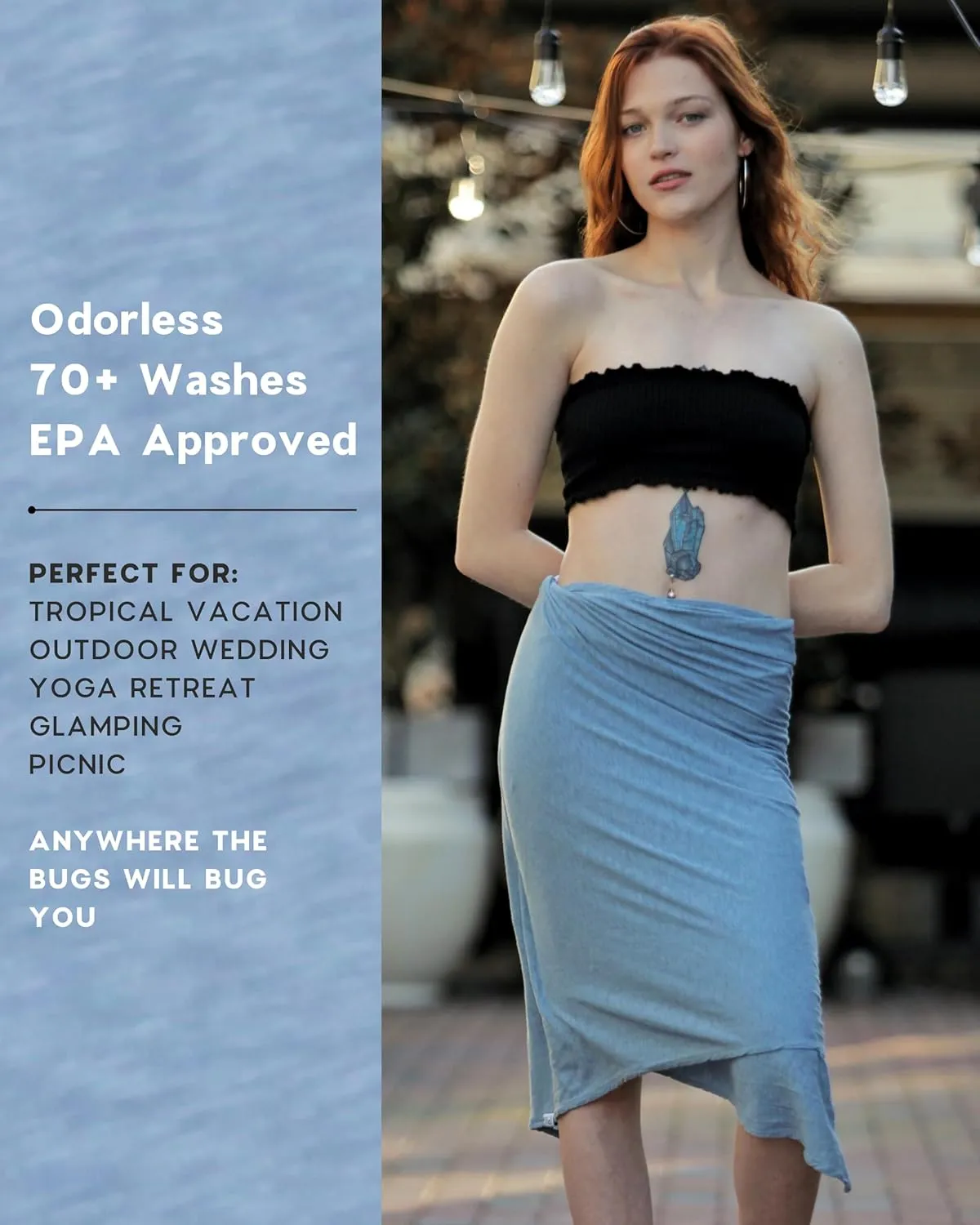 Essential Wrap with Insect Shield® in Soft Recycled Cotton Repels Mosquitoes, Ticks, Flies, Fleas, Ants & More