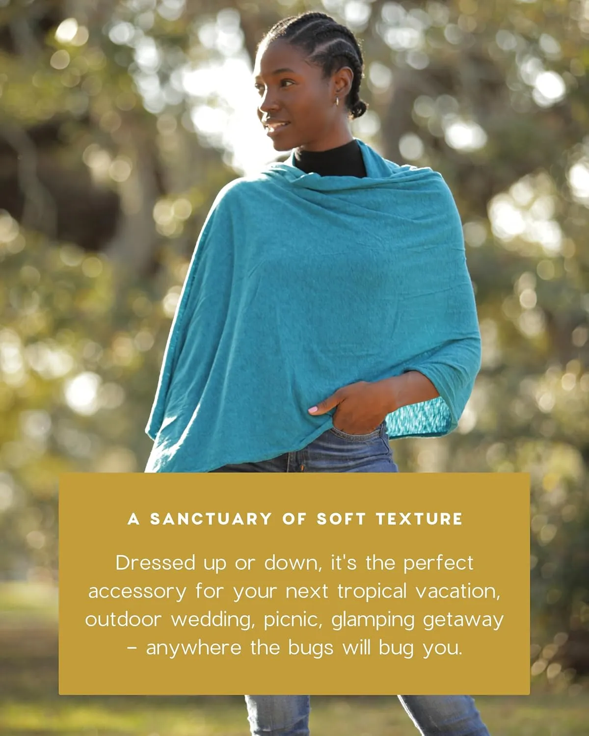Essential Wrap with Insect Shield® in Soft Recycled Cotton Repels Mosquitoes, Ticks, Flies, Fleas, Ants & More