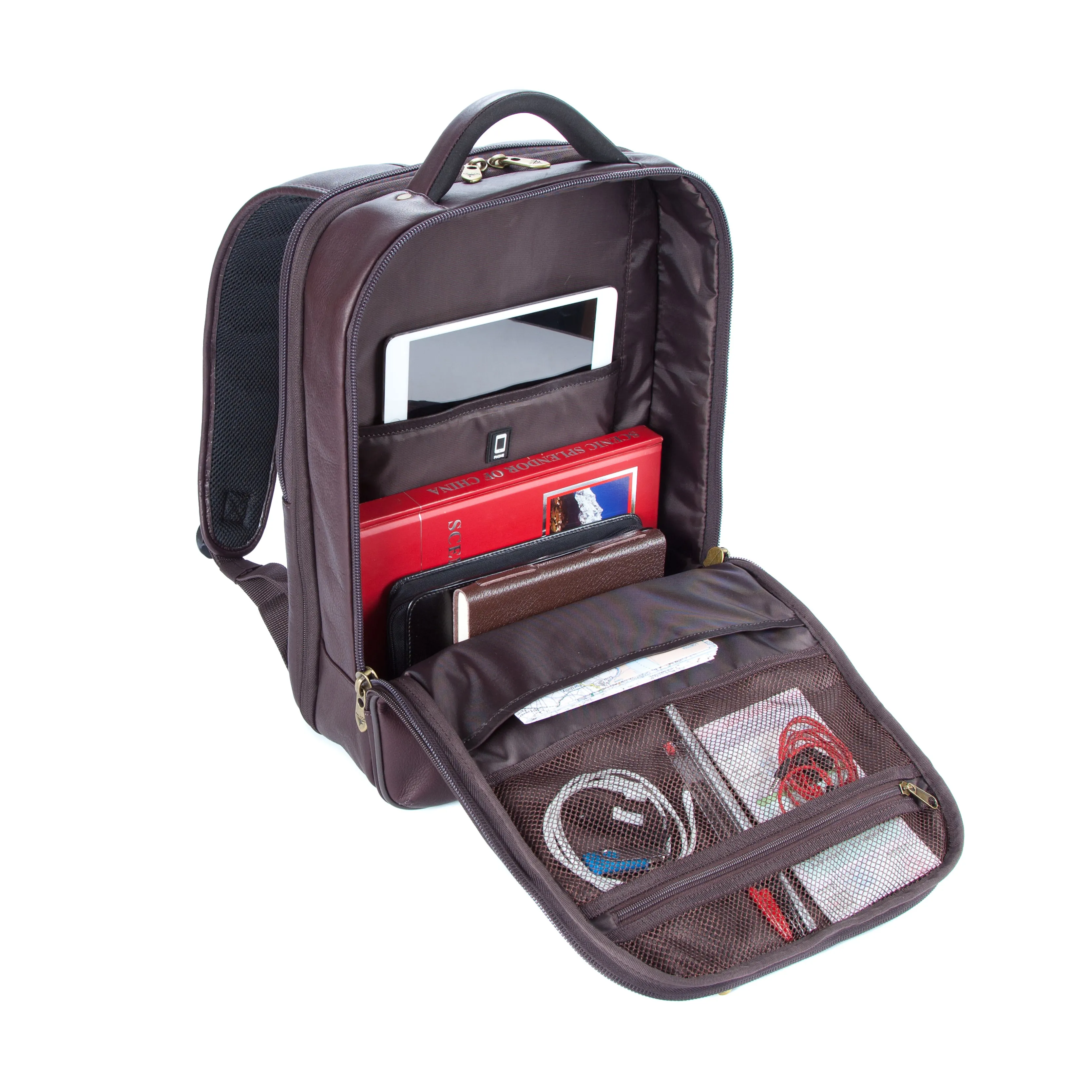 Falcon Colombian Leather Laptop Backpack