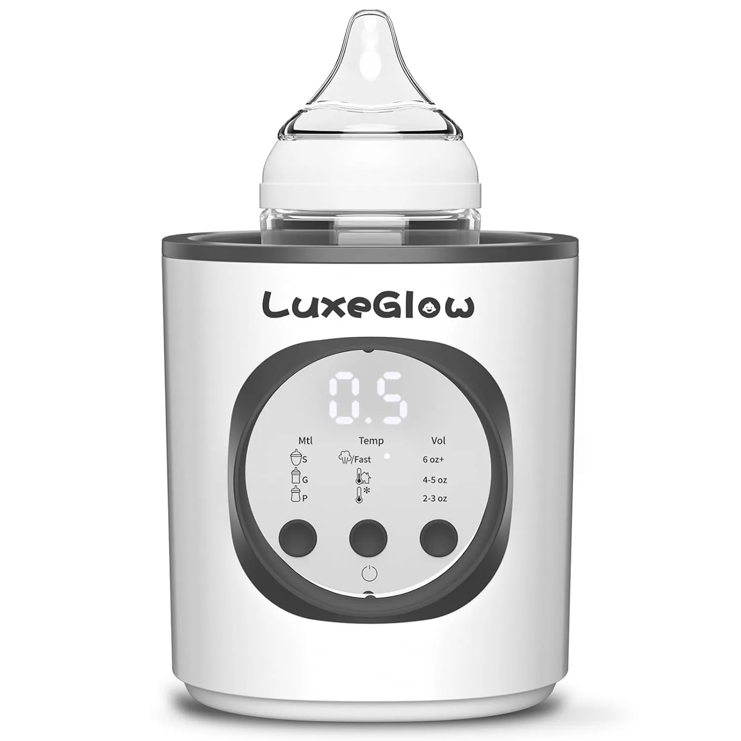 Fast Baby Bottle Warmer for Breastmilk and Formula,10-in-1 Functionality Intelligently Heating, Accurate Temperature Control, Sterilizing, Travel-Friendly Design for All Bottle Sizes