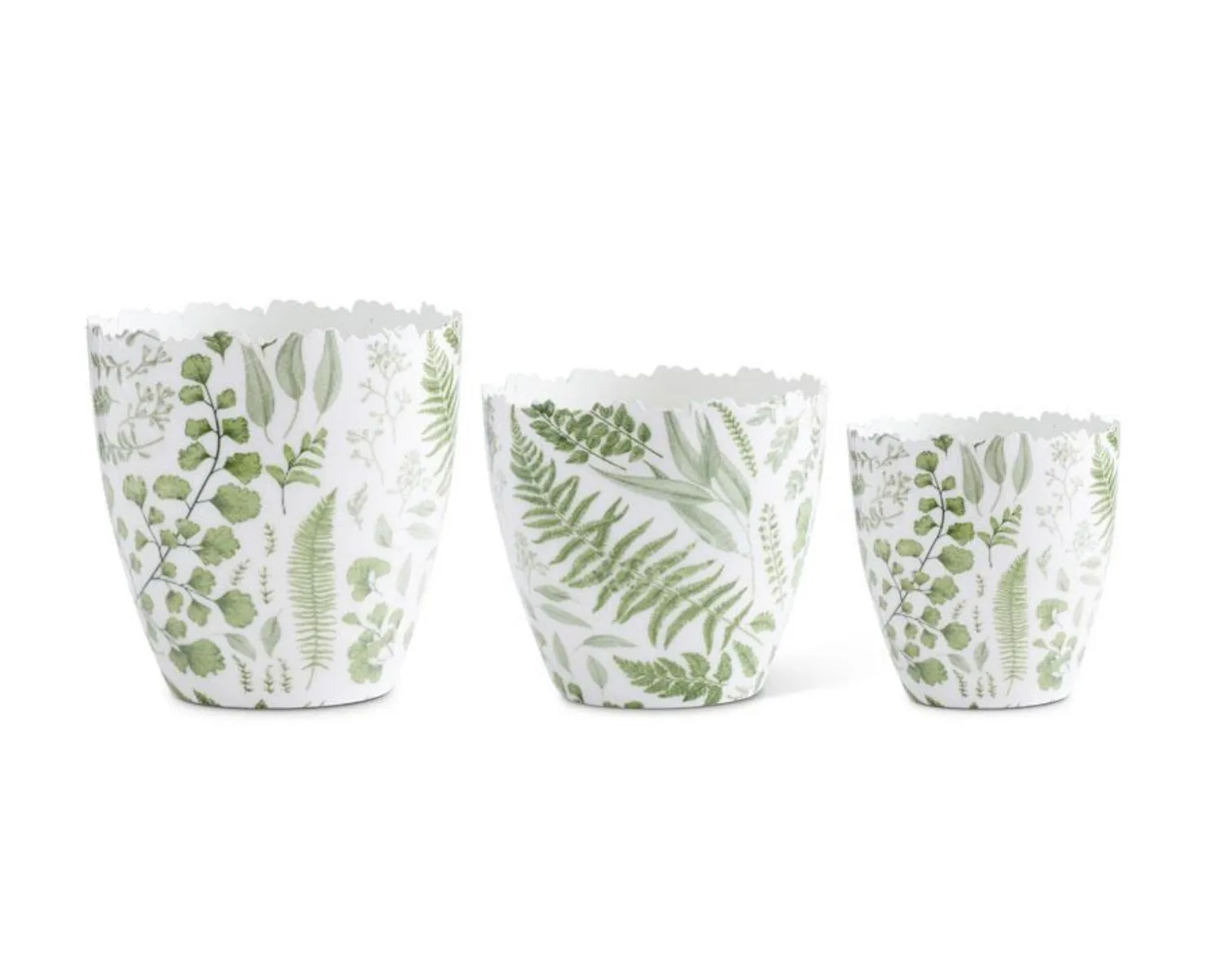 Fern Enameled Pots