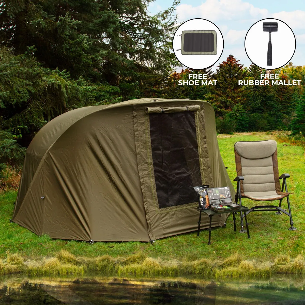 Fishing Bivvy 2-Man / 300cm with Overwrap