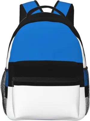 Flag of Estonia Backpack, suitable for light travel, daily multi-purpose bag, suitable for commuting, cycling, work