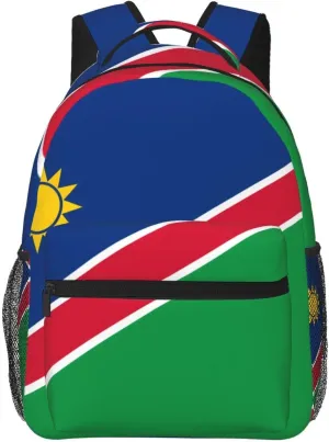 Flag of Namibia Backpack, suitable for light travel, daily multi-purpose bag, suitable for commuting, cycling, work