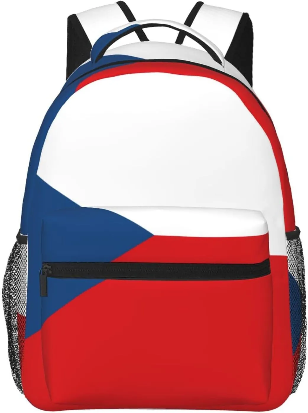 Flag of the Czech Republic Backpack, suitable for light travel, daily multi-purpose bag, suitable for commuting, cycling, work