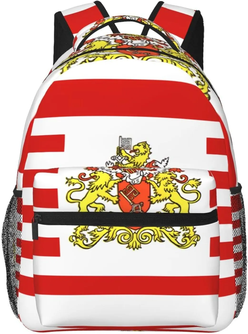 Flag of the Senate of Bremen Backpack, suitable for light travel, daily multi-purpose bag, suitable for commuting, cycling, work